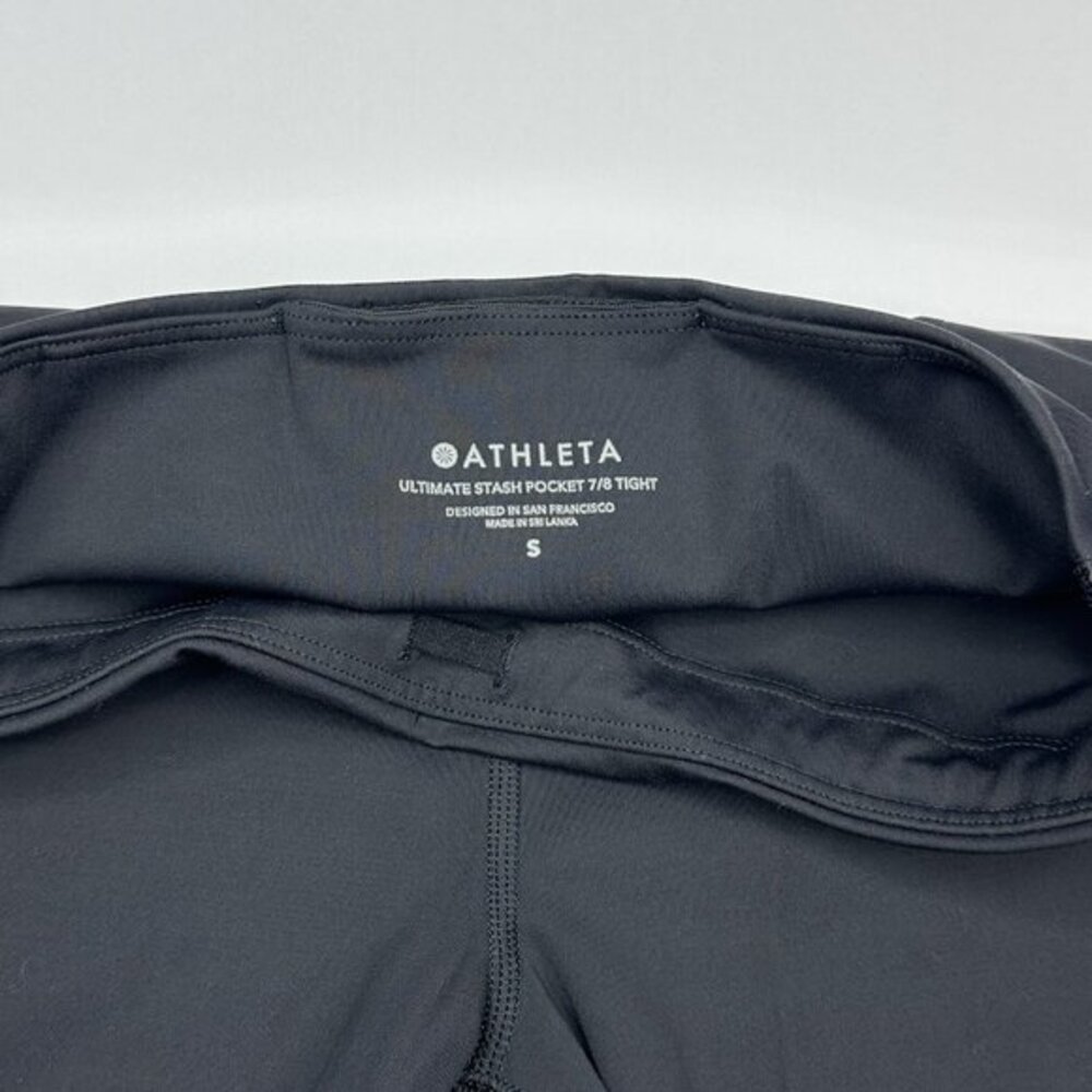 Athleta Ultimate Stash Pocket 7/8 Tight Womens Small Black High Rise Leggings - Picture 5 of 11